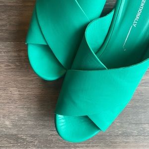 INTENTIONALLY BLANK Vibrant Teal Sandals